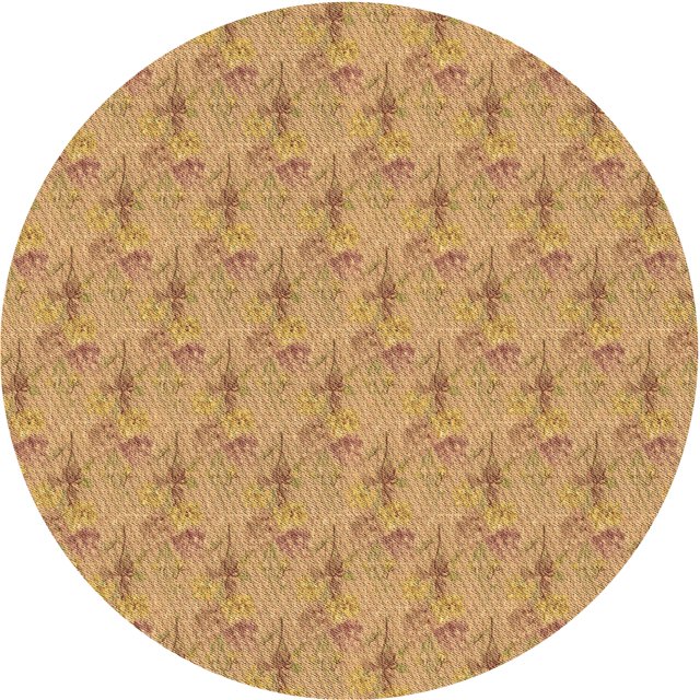 Ahgly Company Tapis Rond Lavable en Machine Intérieur Transitionnel Orange, 5 Pieds Rond