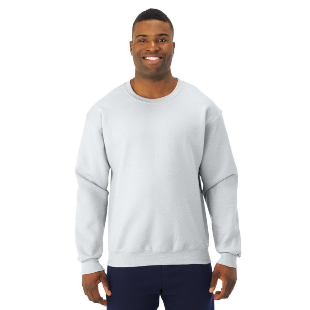Jerzees Mens NuBlend Super Sweats Crew Sweatshirt, 2X, Ash