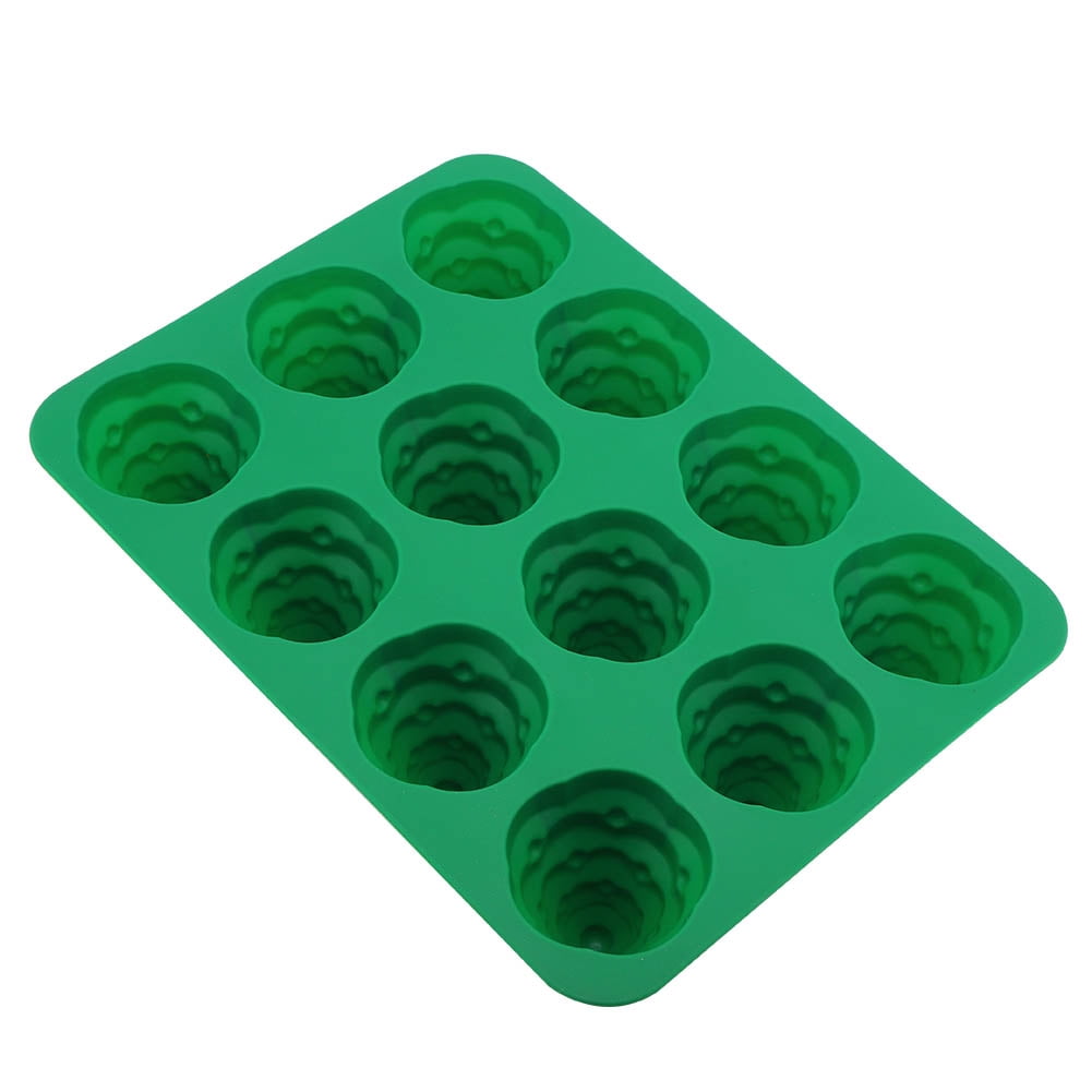 Food Grade Silicone Environmental Protection Cake , Christmas Tree ,  Christmas Tree Cake , For Microwave Oven Oven Green