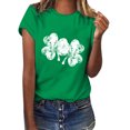 thumbnail image 1 of TopLLC St. Patrick's Day Patricks Day Chemises pour Femmes Hauts de Sarrau St Patricks Day Mode pour Dames St. Imprimé Manches Courtes Col Rond Chemise Femme Décontractée Ample, 1 of 4