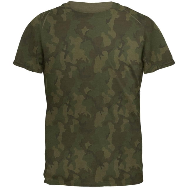 T-shirt Doux pour Homme Green Woodland Camo