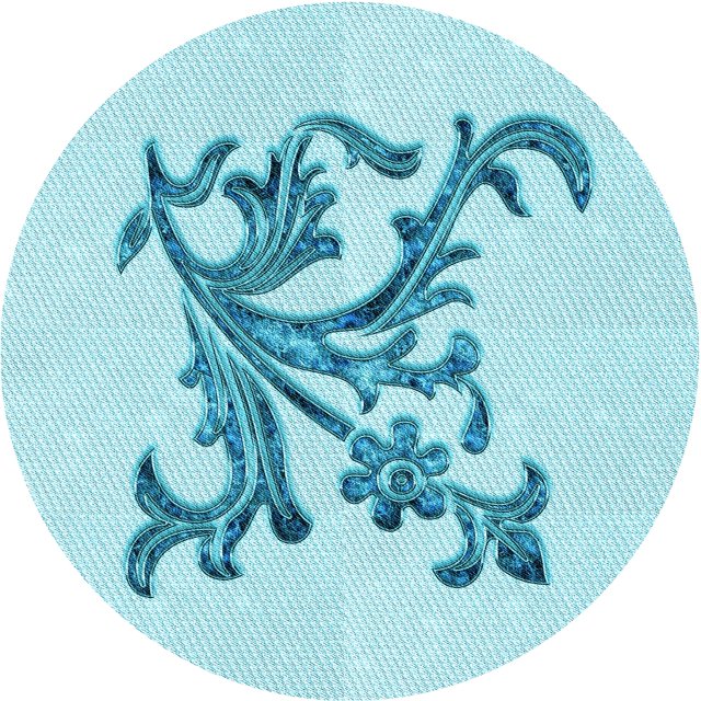 Ahgly Company Tapis Rond Lavable en Machine Intérieur Transitionnel Bleu Électrique, 4 Pieds Rond