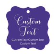 thumbnail image 1 of Darling Souvenir Personalized Paper Hang Tags Custom Text Wedding Party Gift Favor Tags -Purple Violet-50 Tags, 1 of 1