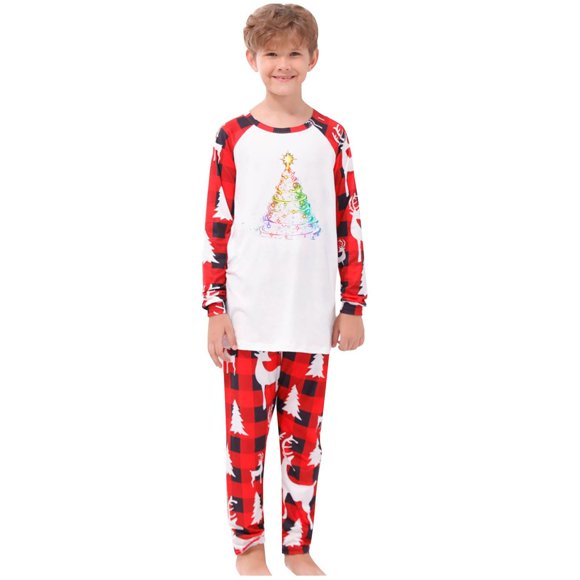 SDNall Kids Christmas Pajamas, Kids Christmas Shows, Kids Christmas Pajamas Matching Sets, Kids Christmas Pajama Sets with Matching Family Outfits - Snowman Print Top and Pants