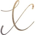 thumbnail image 1 of Unfinished Wood Letter X, Craft Alphabet 3'' Tall Wooden Letter Wall Décor, Bellany Script Font, 1 of 3
