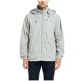 thumbnail image 2 of LSLJS Men's Windbreaker Jacket Hooded Jacket Windproof and Stormsuit Featur( Gray, XXL), 2 of 9