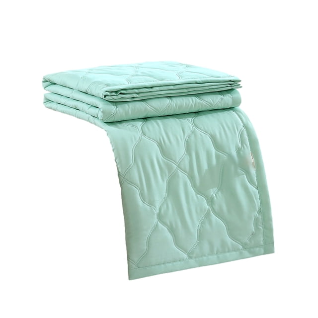 Matoen12 Solid Color Flannel Blankets for All Season, Polyester Soft Throw Blanket Lightweight Air Conditioning Quilt for Nap Sleep, Modern Style Home Decor Ideal for Gift, 60"x79", 1PC, Mint Green