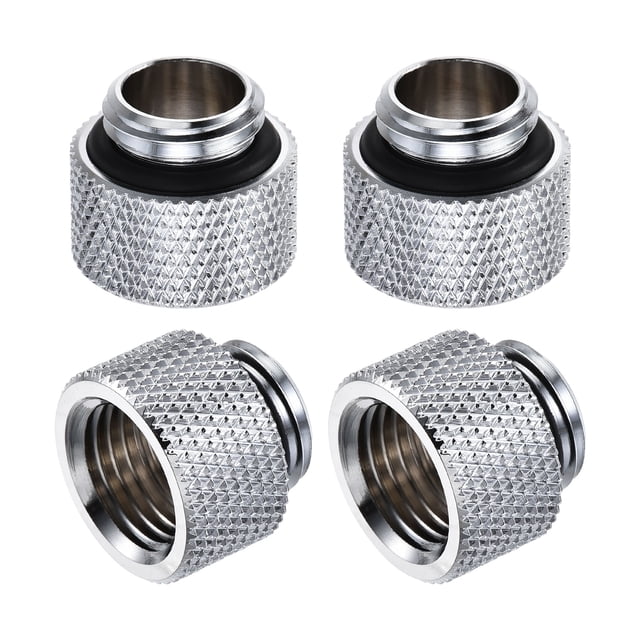 Unique Bargains Male to Female Extender Fitting G1/4 x 10mm for Computer Water Cooling System Silver 4pcs