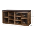 thumbnail image 2 of VASAGLE Banc à Chaussures, Banc de Rangement, Banc Porte-Chaussures, 10 Compartiments, Brun Rustique et Brun ULHS10BX, 2 of 6