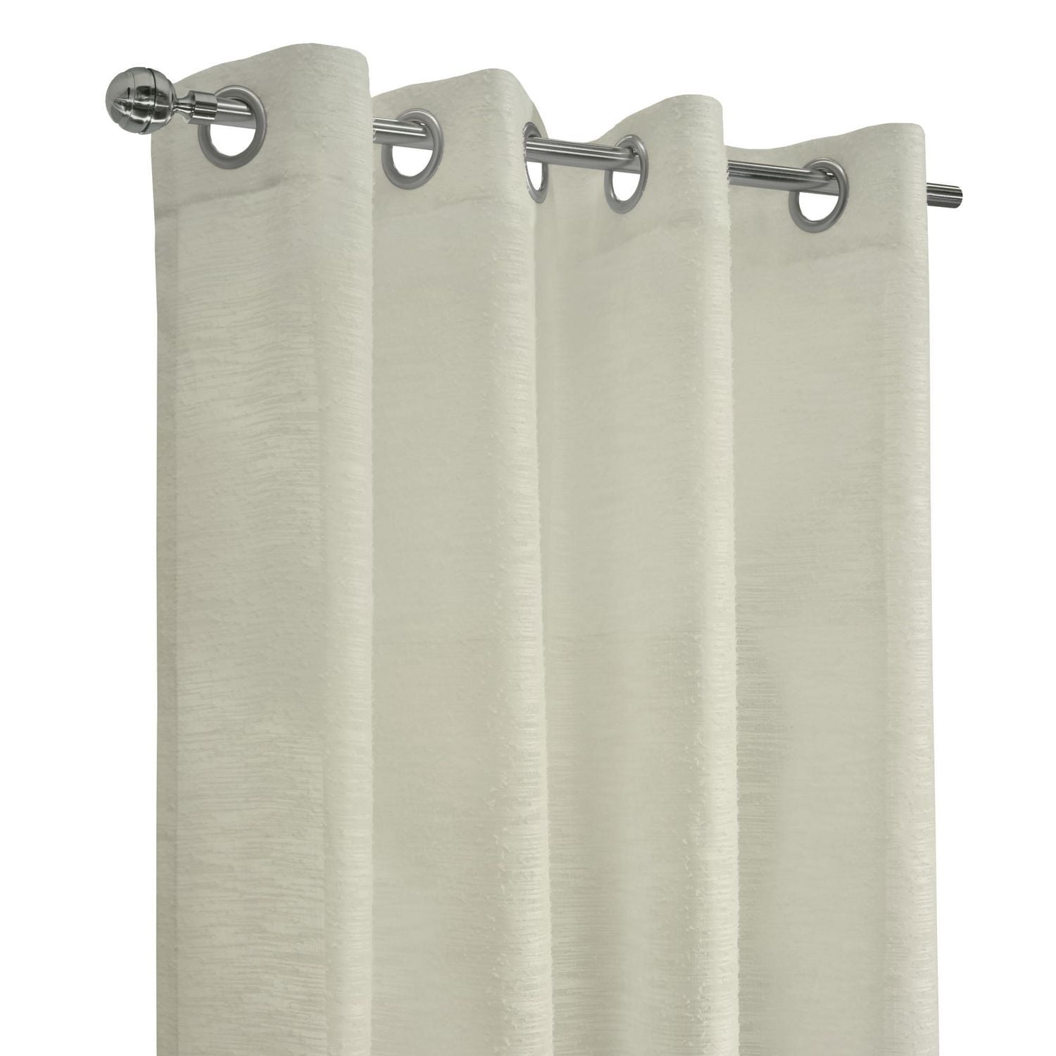 Loft Living Banan Transparent panneau de rideau à œillets 52 x 108 in Blanc cassé