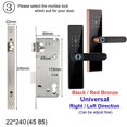 thumbnail image 2 of Electronic Lock Bluetooth Smart Door Lock Fingerprint Lock Password IC Card Key For Smart Home ,Integrated Smart Home, 2 of 5