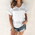 thumbnail image 1 of Wolfast T-Shirts pour Femmes Mode Femmes Mode T-Shirt Imprimé Manches Courtes Blouse Col Rond Hauts Décontractés Manches Courtes Blouses pour Femmes, 1 of 9