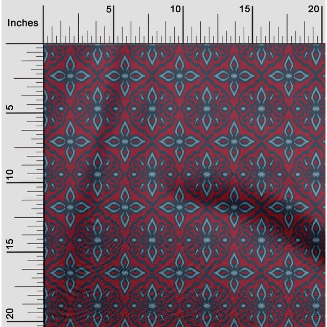 oneOone Silk Tabby Fabric Paisley & Floral Ikat Printed Craft Fabric BTY 42 Inch Wide