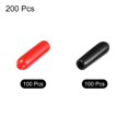 thumbnail image 3 of Unique Bargains 200pcs Rubber End Caps Cover Assortment 1/8 inch Screw Thread Protector for Screw Bolt Black Red, 3 of 5