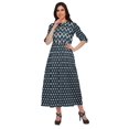 thumbnail image 2 of Moomaya Printed Kurta Summer Wear Ladies Kurti Front Slit Tunic Tops Women, 2 of 5