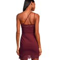 thumbnail image 2 of Free People Premonitions Burgundy Lace One-Shoulder Bodycon Slip Dress - XS, 2 of 3