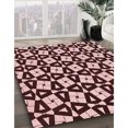 thumbnail image 3 of Ahgly Tapis d'Intérieur Lavable en Machine Carré Transitionnel Rose Flamant, 3 Pieds Carré, 3 of 7
