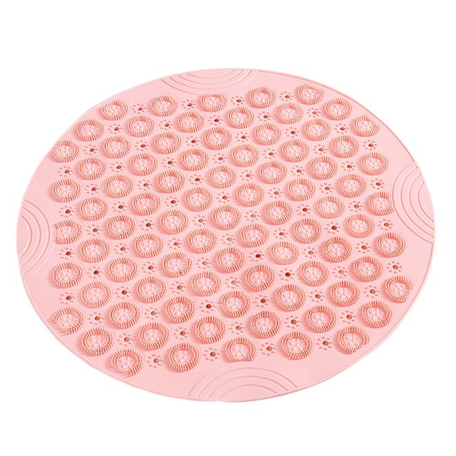 VONKY Machine Washable Non-slips Shower Mat For Safe And Durable Shower Rinse The Mat And Put Up It To Air Dry PVC grey 30cm*30cm 1 Pink,1 55cm*55cm