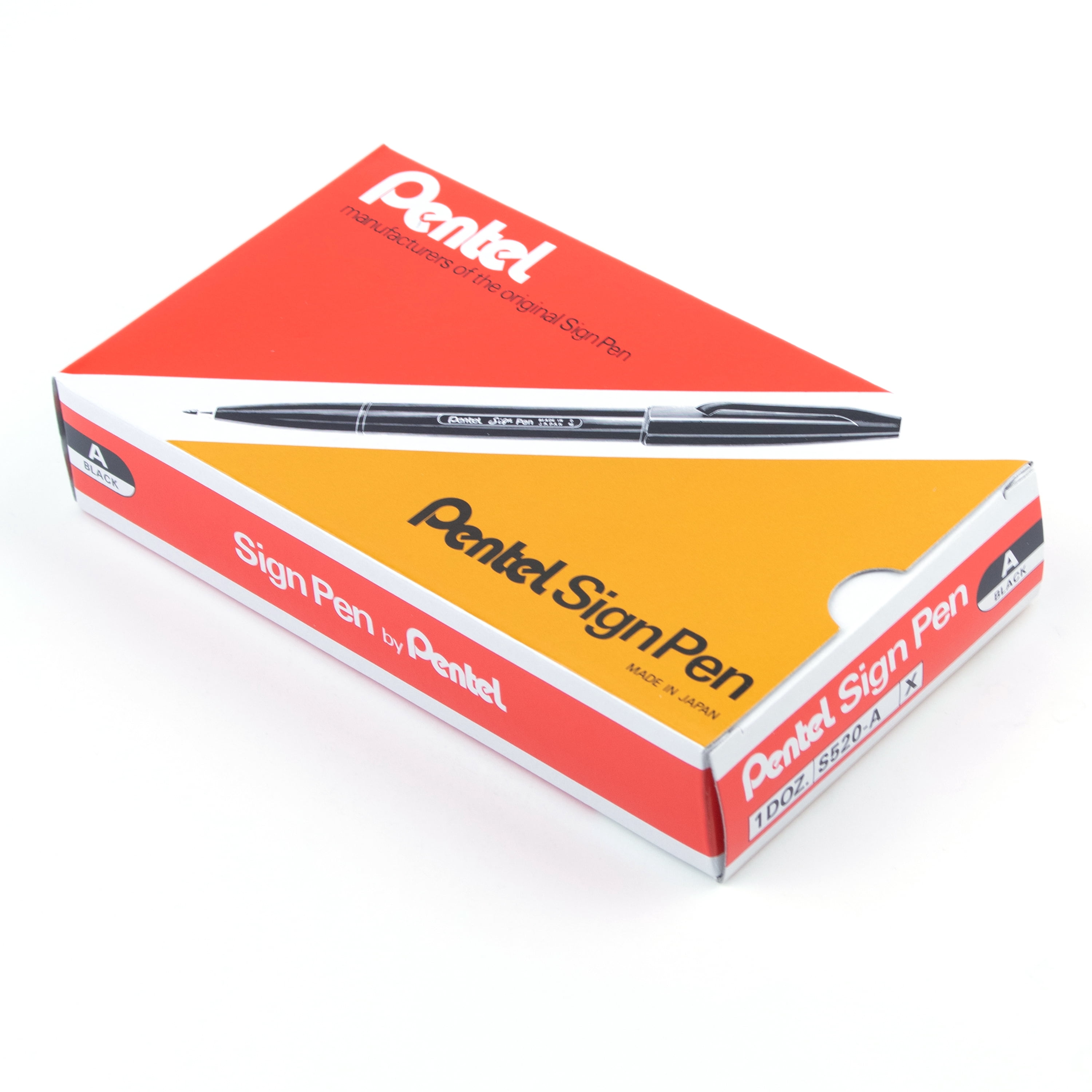 Pentel Arts Sign Pen Fiber-Tipped Pen, (2.0mm), Black Ink