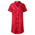 thumbnail image 1 of Kcodviy Nuisette en Satin pour Femmes, Robe de Nuit pour Femmes, Mini Combinaison Nuisette, Chemise de Nuit Courte, Tenue de Nuit, Nuisettes pour Femmes, 1 of 5