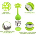 thumbnail image 3 of Tea Infuser Filter 2 Pack Stainless Steel Tea Ball - Loose Tea Steeper Mesh Tea Cup Filter with Flower shaped Silicone Handle for Loose Leaf or Herbal Tea, 3 of 7