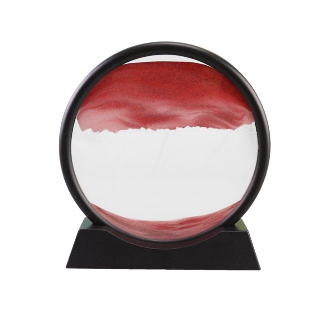 EDHITNR Liquidation Sable en Mouvement Art Image Ronde Verre 12 Pouces Sablier Sable Naturel Qui s'Écoule Image Sable en Mouvement Sablier 50 ml Black and Friday Deals 90 % off