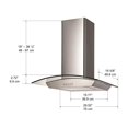 thumbnail image 4 of Ancona 30" Glass Canopy Series 400 CFM Wall Mount Range Hood, 4 of 4