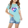 thumbnail image 1 of EGNMCR T-Shirts & Blouses à Manches Courtes Col Rond pour Tout-Petits Garçons Filles Coton Mode Mignon Col Rond Imprimé Tee Manches Courtes Girl Blouse, 1 of 5