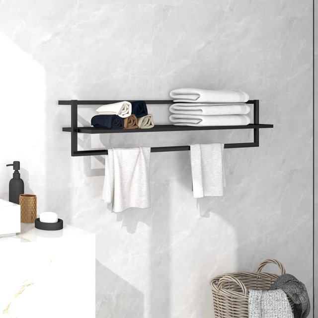 vidaXL Porte-Serviettes Noir 95x25x22 cm Fer