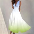 thumbnail image 2 of Yuyuzo Robes de Plage pour Femmes 2025 Décolleté en V Profond Sans Manches Robes Longues de Fête Fluides Boho Vacances Robe Maxi, 2 of 5