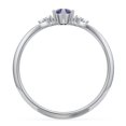 thumbnail image 4 of Birthstone Oval Ring with Shoulder Accents - Blue Sapphire (September), 4 of 5