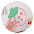 thumbnail image 1 of Transparent Pen Container Multifunctional Cute Cartoon Acrylic Makeup Brush Storage Case for Office Desk Makeup Table Strawberry, 1 of 3
