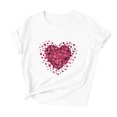 thumbnail image 2 of QIPOPIQ T-Shirts Graphiques pour Femmes de la Saint-Valentin à Manches Courtes avec Cœur Imprimé Chemises Blouse Hauts Liquidation, 2 of 6