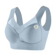 thumbnail image 1 of ManxiVoo Wireless Comfort Bras Full Coverage Minimizer with Adjustable Straps and Side Support for Everyday Wear Smooth T-Shirt Design XXXXXXXL Size Light Blue, 1 of 7