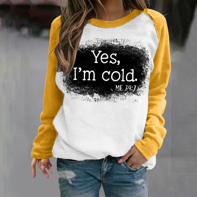 50% de Réduction T-shirt Imprimé Oversized Sweatshirt for Women 2023 Manches Long Blouse Col Rond Casual Tops Sweatshirt