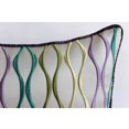 thumbnail image 2 of Multi Color Shams, Multicolor Embroidered Pillow Sham, 24x24 inch (60x60 cm) Pillow Sham, Square Jacquard Pillow Sham, Pillow Shams, Modern, Striped Pattern - Multicolor Waves, 2 of 4