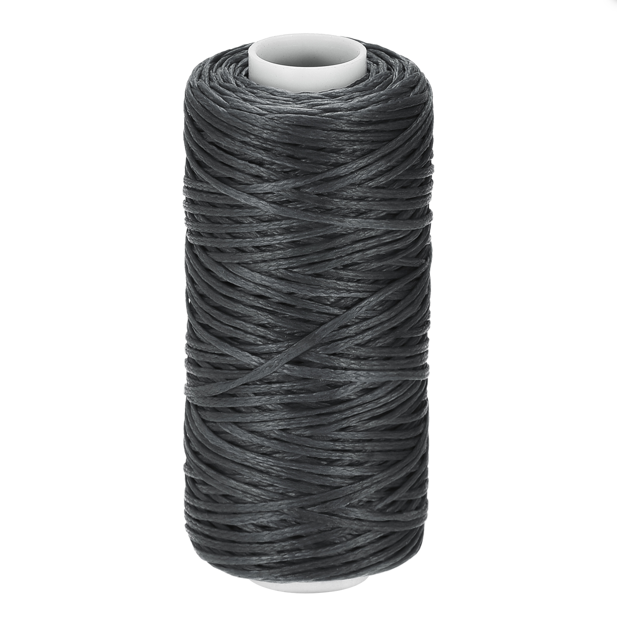 Unique Bargains Fil à Coudre en Cuir Ciré en Polyester Olive Noir, 55 Yards