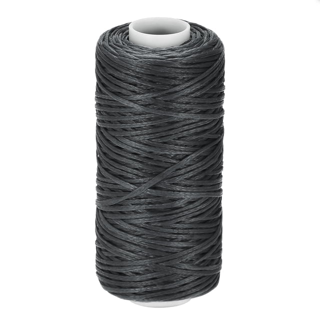 Unique Bargains Black Olive Polyester Waxed Leather Sewing Thread, 55 Yards