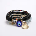 thumbnail image 1 of 1PCS Bohemian Stretch Beads Bracelets Multilayer Evil Eye Hamsa Hand Bracelet Boho Charms Stretch Stackable Bracelet Handmade, 1 of 1