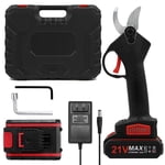 TFixol 21V Portable Handheld Cordless Electric Pruning Shears with Carry Case Rechargeable 1200mAh Lithium Battery & Charger Powered Tree Branch Pruner Garden Clippers 30mm Cutting Diameter