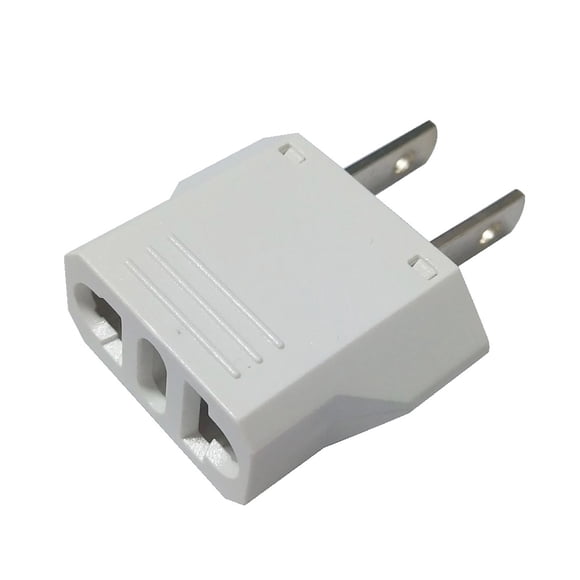 2 Pack European to US Plug Adapter, EU to US Adapters, Europe to USA Plug Adaptor, 220V to 110V Plug Pin Converter, Travel Adapters European to American, Canada, Mexico, Type A, 2-Pack(Black)
