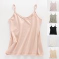 thumbnail image 1 of Ashirexll Camisole Tops for Women Solid Color Knitted Camisole Undershirt V-Neck Sleeveless Blouses, 1 of 5