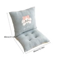 thumbnail image 1 of Blue 1Pc 15.75X31.5 Inches High Back Chair Cushion For Indoor And Outdoor Use All Weather Rainproof Seat Cushion For Rocking Chairs Porch Swings And Benches With Secure Straps Comfortable, 1 of 6