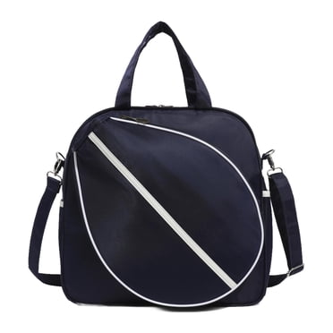 jinwen Tennis Bag Carry Bag Multipurpose Portable Large for Women Men Badminton Bag Dark Blue