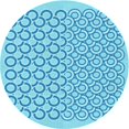 thumbnail image 1 of Ahgly Company Tapis d'Intérieur Lavable en Machine Carré Transitionnel Bleu Tron, 3 Pieds Carré, 1 of 7