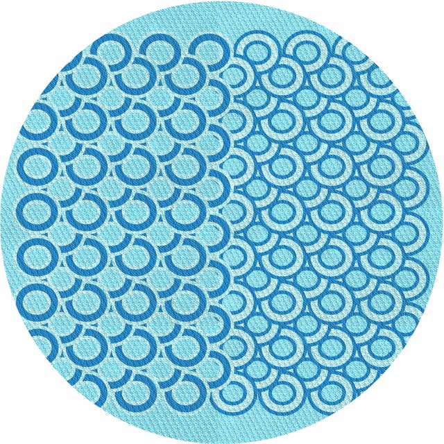 Ahgly Company Tapis d'Intérieur Lavable en Machine Carré Transitionnel Bleu Tron, 3 Pieds Carré