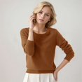 thumbnail image 1 of SHIXIAOO Chandail à Col Rond pour Femme, Chandail, Couleur Unie, Manches Longues, Robe Chandail Raglan, Chandail à Quart de Glissière, Chandail, 1 of 3