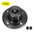 thumbnail image 1 of Unique Bargains 6mm Dia H15xD15 Bride Rigide Coupleur de Guide d'Arbre de Moteur pour Pièces DIY Noir 2 Pcs, 1 of 1