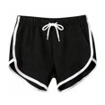 thumbnail image 3 of Womens Athletic Shorts Running Color Block Shorts with Pockets and Drawstring (Black M), 3 of 4