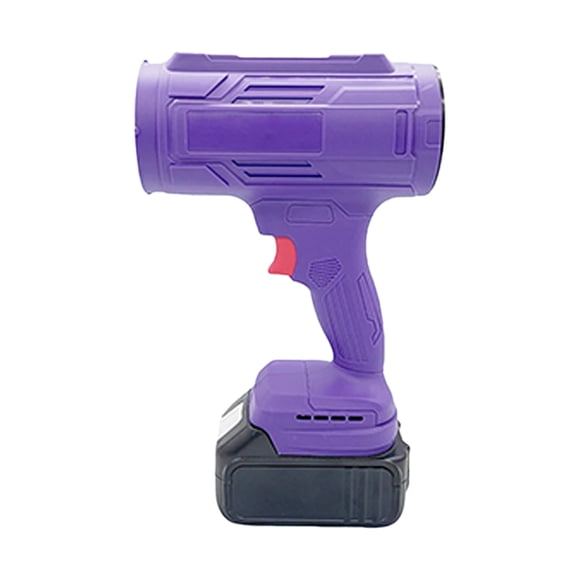 Portable Rechargeable Lithium Powered Turbo Fan 28Cm Purple High Blower for Outdoor Workshop Emergency Air Cooling Use